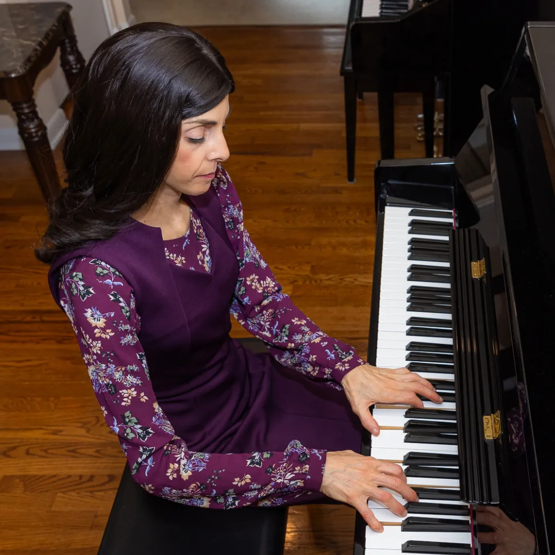 Devorah playing the piano