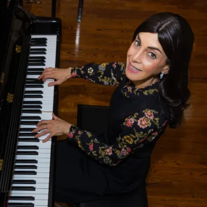 Devorah playing the piano